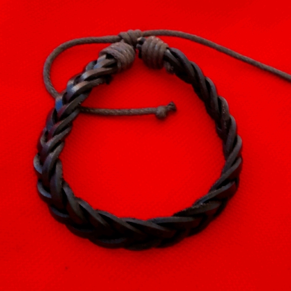 Genuine Leather Bracelet #2 Handmade - Picture 3 of 7